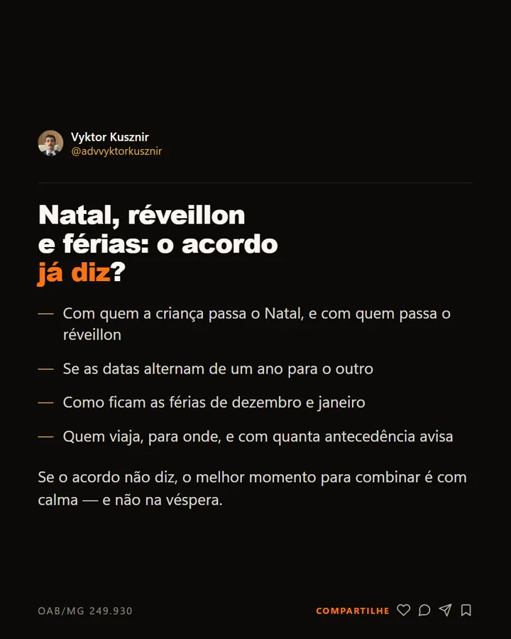 Post estático: Natal, réveillon e férias